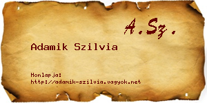 Adamik Szilvia névjegykártya