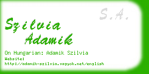 szilvia adamik business card